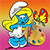 Smurfs play coloring icon
