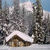 Mountain cabins in winter Wallpaper  icon
