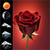 Clock Weather Red Rose icon