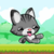 Little cat run and jump icon