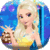 Make up princess Elsa at birthday icon