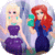 Dress up Elsa and Ariel at the disco icon