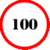 Speed limit circle Battery icon