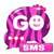 GO SMS Pro Theme Pink Zebra pink icon