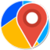GPS tracker and navigation icon