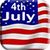 The USA Independence day 4th July icon
