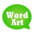 WordArt Chat Sticker W Free icon