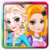 Dressing  in school Elsa and Rapunzel  icon