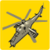 Helicopter on a mission icon