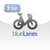 Cycle hire app: blueLanesFree: for bike schemes in London, Paris, Montreal, Washington, Melbourne, Seville, Brussels, Dublin, Vienna, Minneapolis icon