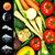 Fresh Vegetables Widget Clock app for free