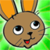 Easter bunny egg hunt icon