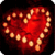 The heart of the candles icon