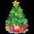 Cool Christmas tree decoration icon