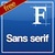 ★ Sans serif for FlipFont® icon
