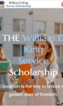 William D King Service Scholarship screenshot 1/4