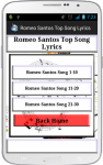 Romeo Santos Song Lyrics screenshot 2/4