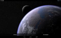 Earth and Moon in HD Gyro 3D PRO ordinary screenshot 2/6