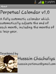 Perpetual Calendar by HUSSAIN CHACHULIYA screenshot 2/2