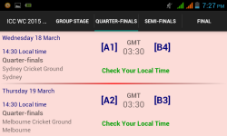 ICC World Cup 2015 Match Schedule screenshot 2/6