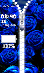 Blue Rose Zipper Lock Screen screenshot 5/6