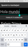 Language Translator Spanish to Azerbaijani   screenshot 2/4