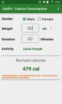 Burned Calories Calculator screenshot 1/2