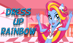 Dress up Rainbow pony to school  screenshot 1/4