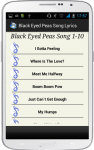 Black Eyed Peas Song Lyrics screenshot 3/4