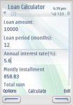 Mobile Loan Calculator screenshot 1/1