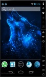 Blue Neon Wolf Live Wallpaper screenshot 1/2