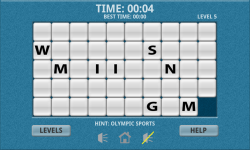 Olympic Sports Word Slide Puzzle Free screenshot 3/3