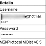 MSNPmidlet screenshot 1/1