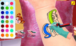 Tattoo Artist-Coloring Games-Baby Games for girls screenshot 2/5