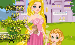 Dress up Rapunzel and daughter screenshot 1/4