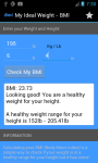 My Ideal Weight - BMI screenshot 1/3