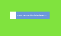 Resource and Productivity Calculator screenshot 1/1
