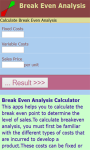 Break Even Analysis Calculator screenshot 2/3