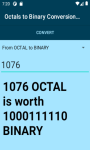 Octals to Binary Conversion Calculator   screenshot 2/4