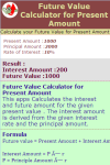 Future Value for Present Amount V1 screenshot 3/3