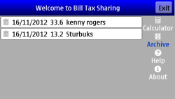 Bill Tax Sharing PRO screenshot 2/3