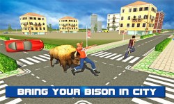 Angry Bison Attack in City 3D screenshot 1/3