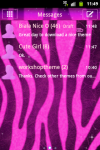 GO SMS Pro Theme Pink Zebra pink screenshot 1/5