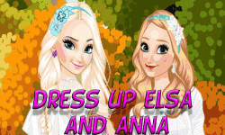 Dress up Elsa and Anna in a travelling screenshot 1/4