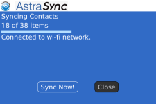 AstraSync Exchange ActiveSync for Blackberrys screenshot 1/4