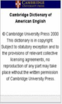 A CAMBRIDGE dictionary of American English screenshot 1/1