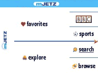 mJetz navigational mobile bookmark browser screenshot 1/1