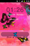 GO Locker Theme Butterfly Pink screenshot 2/4