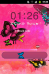 GO Locker Theme Butterfly Pink screenshot 3/4