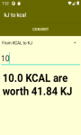 Converter kJ to kcal  screenshot 3/4